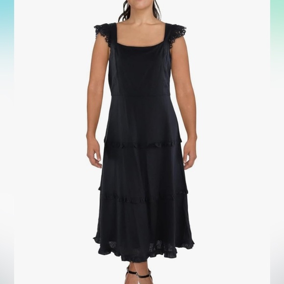 Anne Klein Black Midi Dress - Picture 1 of 6